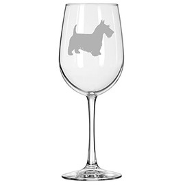 MIP Brand Wine Glass for Red or White Wine Scottie Scottish Terrier (16 oz Tall Stemmed)