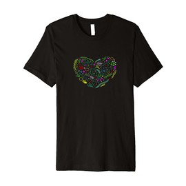 Love Spring Colorful Floral Heart Women Girls Design Premium T-Shirt