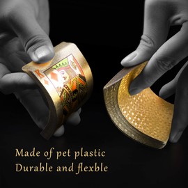 Zayvor Rose Gold Foil & Black Playing Cards Black Waterproof Poker Cards Professional Premium Playing Cards Magic Cards Waterproof Poker Cards Plastic Texas Holdem Poker Playing Cards Game Cards