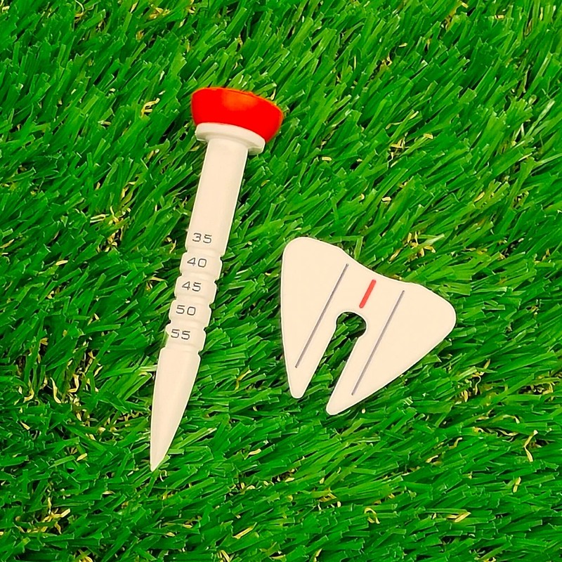 Toolzia Golf Tees 4 Pcs Adjustable Height 33-55mm Reusable Plastic