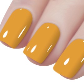 Vishine Mustard Gel Nail Polish, 1Pcs 16ml Mustard Gel Polish Yellow Color Nail Polish Gel High Gloss Soak Off U V Gel Nail French Nail Manicure Salon DIY L267