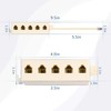NFHK Adapter 5 Way Outlet 6P4C RJ11 RJ12 Telephone Phone