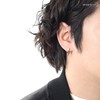 [silver KYASYA] Stainless Steel Hoop Earrings, Star, Gold, Silver, Black,