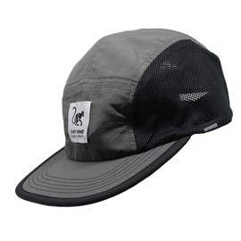 Surf Monkey 5 Panel Running Recycled Polyester Waterproof Fluorine Free DWR Sports Hat Adult, lead grey, Unit size