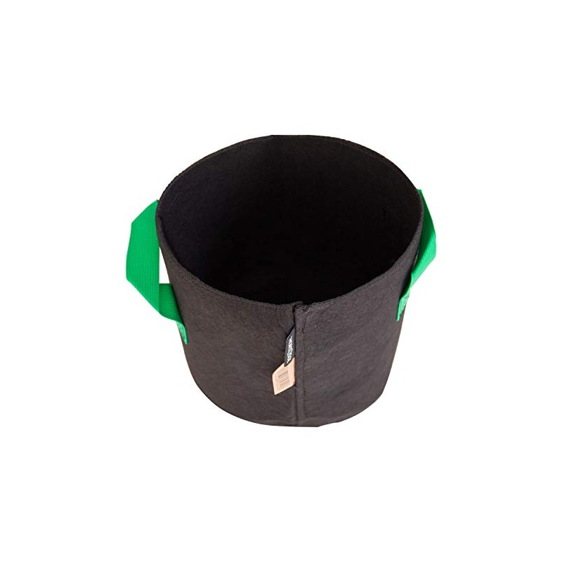 HORTOSOL Plant Bag Black Green (10 Litres - Diameter 22