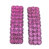 2Pcs Pink Rhinestones Snap Hair Clips for Women Girls Rectangular