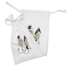 Lunarable Animals Fabric Pouch Set of 2, Glamor Cat and