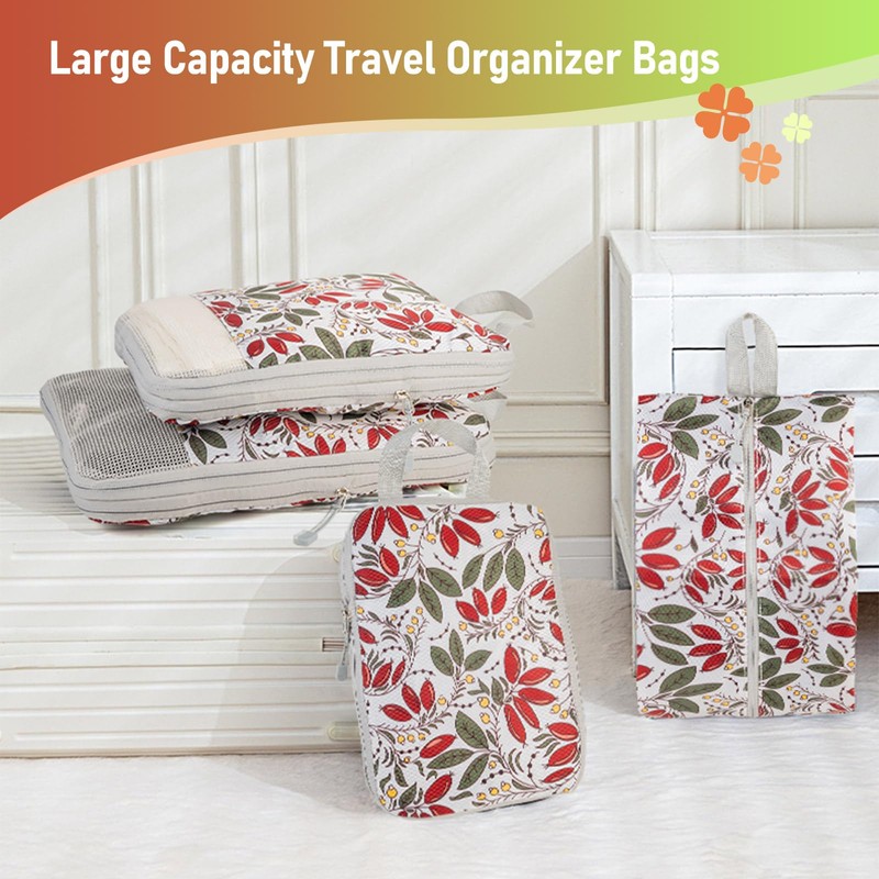 Compression Packing Cubes for Travel, Travel Essentials Luggage Organizer bags