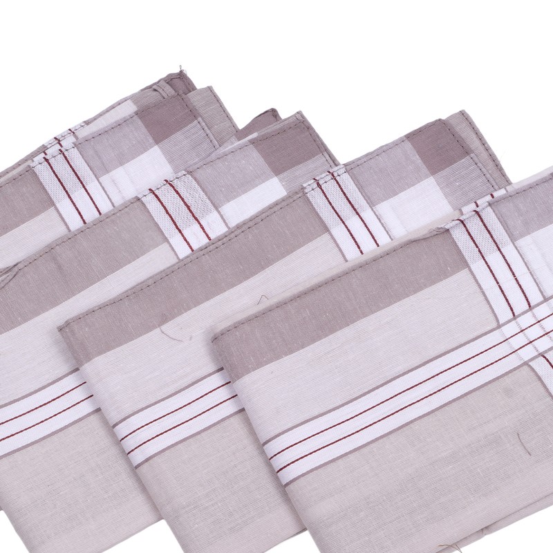 12 Pcs 40cm Cotton Men Handkerchiefs Elderly Handkerchief Sweat Absorbent