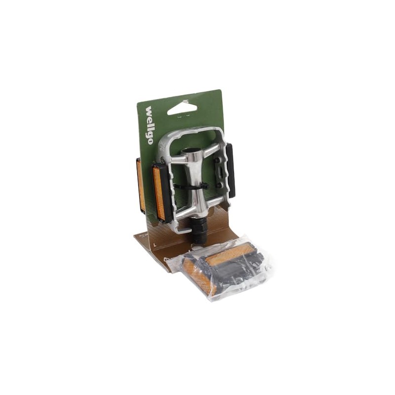WELLGO M-21 Aluminum Pedal, Thin, Silver, 8.1 oz (236 g),