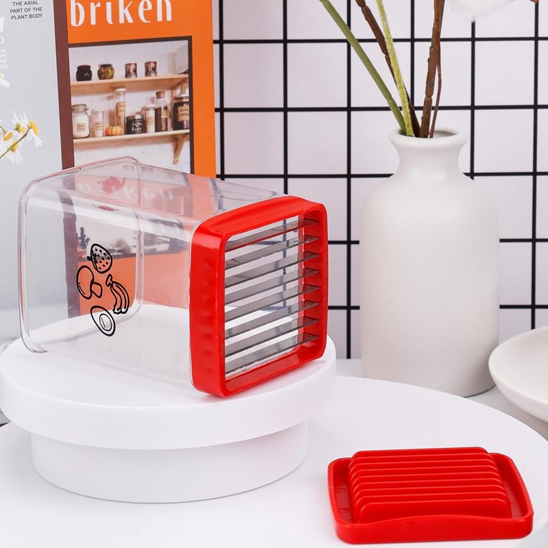 Nicear Cup Slicer with Push Plate Fruit Chopper Multi-purpose Cup