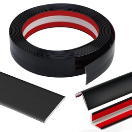 22 Feet Flexible Inside & Outside Corner Trim Molding, Peel and Stick Molding Trim for Walls, Corner Trim molding, Wall Corner Protector (Black, Width 2.4 in)