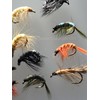 Fishing Flies SHRIMP and CRAWLING NYMPHS Twelve Pack size 8-12