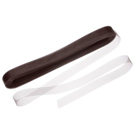 M METERXITY Stiff Horsehair Braid 1 Inch Wide 25 Yards Soft Polyester Horsehair Braid Roll for Wedding Dress/Dance Formal Dress Accessories/Skirt Boning Sewing Shaping [Coffee]