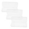FUNOMOCYA 3pcs Transparent Shaver Storage Box for Manual Razors Versatile