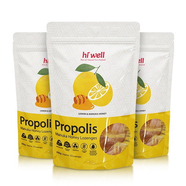 [Hiwell] Propolis Lemon Manuka Honey Lozenge 200g x3 / [하이웰]