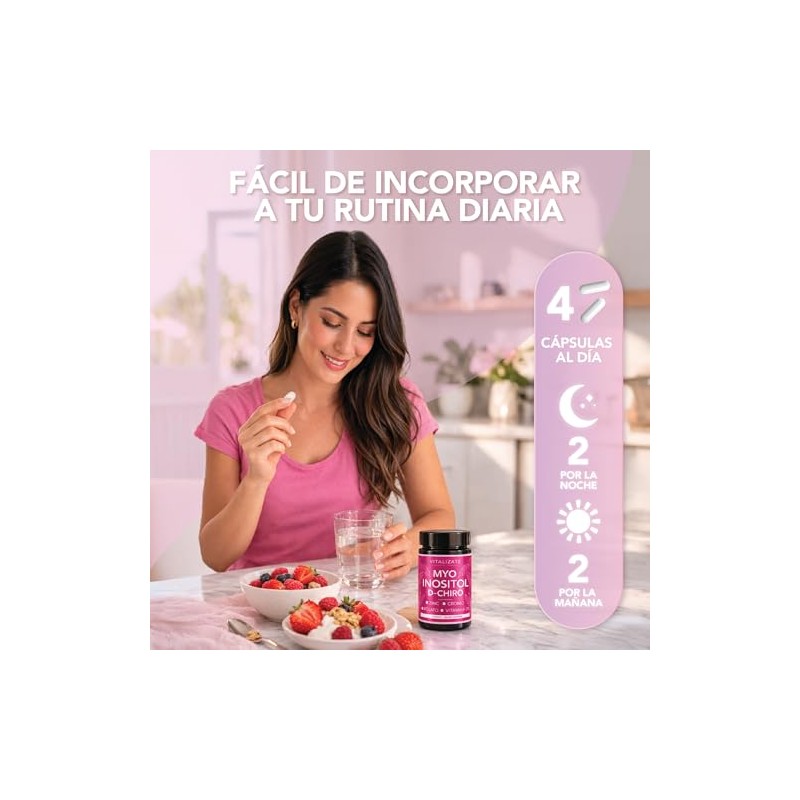 Myo Inositol Chiro Platinum 4000mg Fórmula Mejorada Folato Zinc Cromo