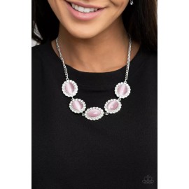 Paparazzi Jewelry Accessories - A DIVA-ttitude Adjustment - Pink Necklace