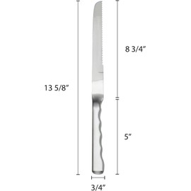 TrueCraftware- 13-3/4" Stainless Steel Slicing Knife Set of 2- Ultra Sharp Meat Cutting and BBQ Knife Carving Knife Best for Slicing Roasts Meats Fruits and Vegetables for Home Restaurant Buffet