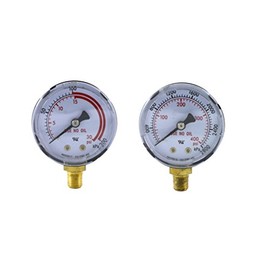 Low and High Pressure Gauges for Propane Regulator 0-30 psi & 0-400 psi - 2 inches - 1/8" Thread - LDP