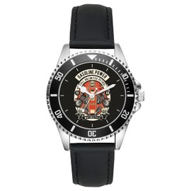 KIESENBERG L-21275 Men's Watch Motorcycle Retro Biker Fan Watch Gift Analogue Quartz Leather Strap Watch, silver, Strap.