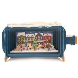 Message In A Bottle Xmas Toy Store Pop Up Christmas Greeting Card By Alljoy Card XMIB048