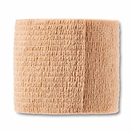 Medline Self-Adherent Cohesive Wrap Bandage with Latex, 3" x 5 yd, Tan, 24 Count