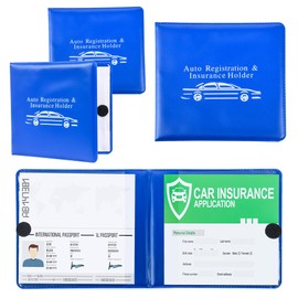 Pacific Mailer Auto Registration and Insurance Card Holder 2 Packs Car Document ID Holder Glove Box Organizer Car Accessories, Blue