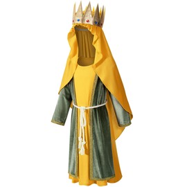 TOKYO REVENGERS Kids 3 Wise Men Costume Biblical Nativity Costume Three Kings Costume For Boys Accessories Set(Gold 130)