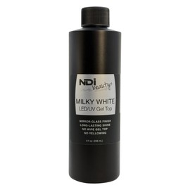 NDI Beauty Milky White (No-Wipe) Gel Top Coat 8 fl oz (236 mL)