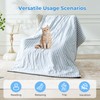 bedsmile Striped Cooling Comforter Queen Size, Q-Max 0.45 Reversible Cooling