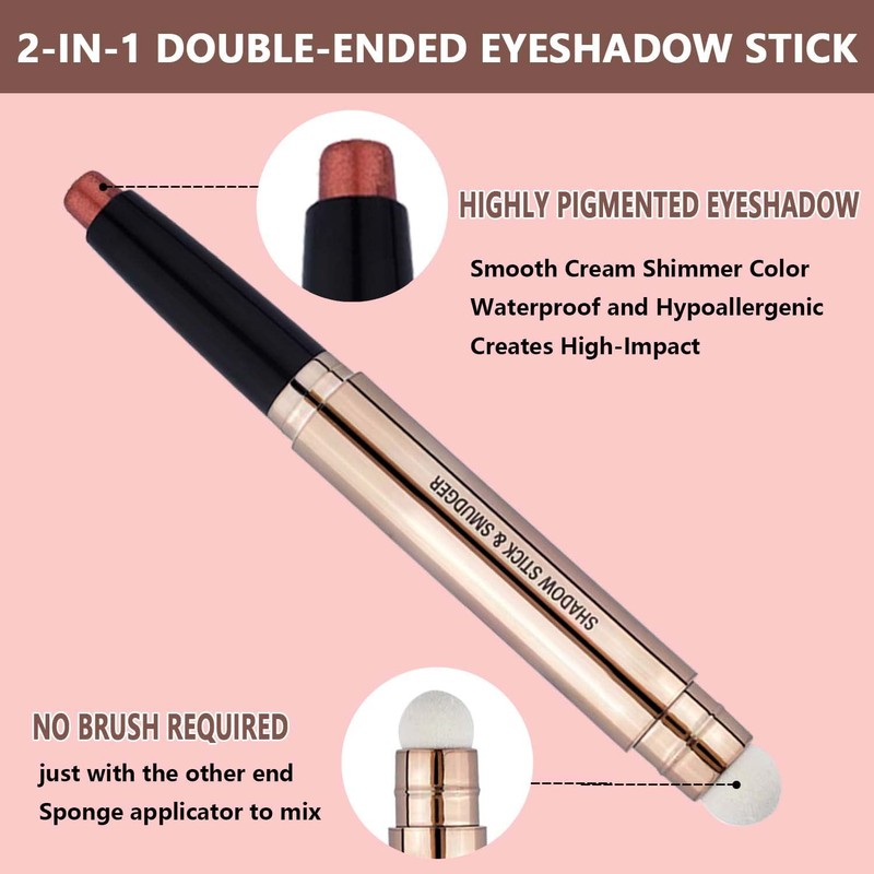 2 in 1 Rose Red Cream Eyeshadow Stick For Eye