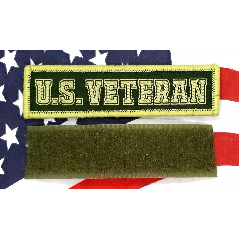 U.S. Veteran - Morale Patch Subdued Green Hook & Loop