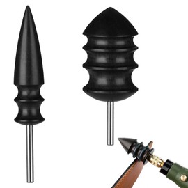 2 Pieces Burnisher Kit Leather, Handmade DIY Leather Leathercraf, Leathercraft Carving Tool Leather Processing Set, Burnisher Leather Craft, Pointed Tip Leather Polishing Accessories for Leather