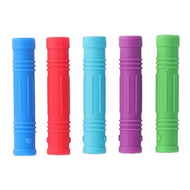 Mordedor para bebé de Agarre Suave, Soporte para Lápiz de Entrenamiento de Fuerza, Palo de Dentición, Silicona Segura, Apto para Lavavajillas, 5 uds.