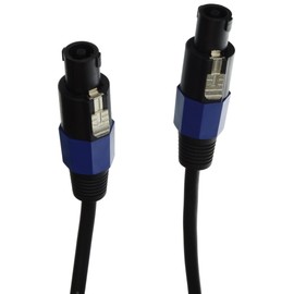 Pyle-Pro Audio Cord Connector to Male Speakon Connection 30 ft 12 Gauge Black Heavy Duty Professional Speaker Cable Wire-Delivers Sound-Pyle PPSS30, USB