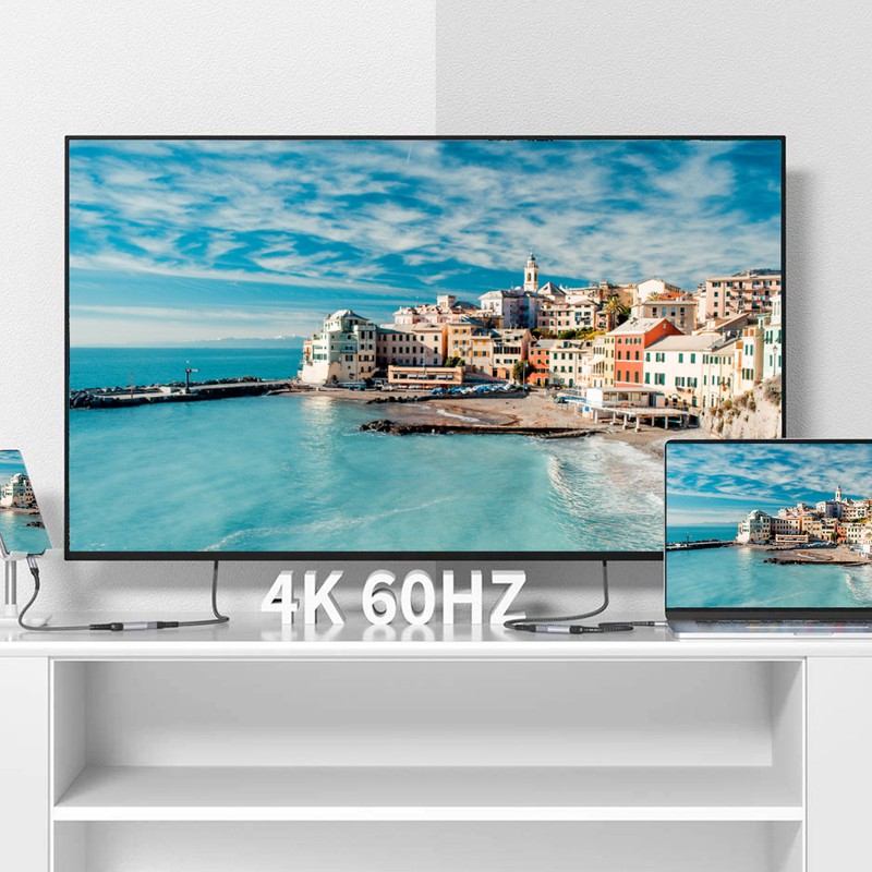 USB C to DisplayPort Adapter 4K 60Hz Aluminium Alloy Plug