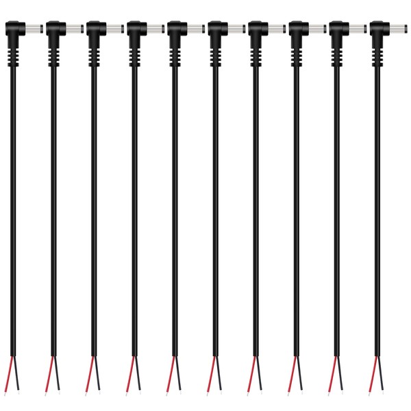Fancasee (10 Pack) Replacement 5.5mm x 2.1mm 90 Degree Right