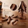 Tree Design Wooden Trivet Set for Hot Dishes – Decorative