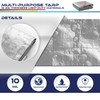 Windscreen4less 20' x 30' Heavy Duty 10 Mil Waterproof Silver