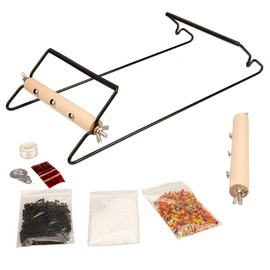 Beadsmith Metal Bead Loom Kit | Includes Thread, Needles, 18-Gram Glass Beads, & Wire Loop Needle Threader | Bracelets, Necklaces, Belts, & More!