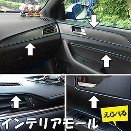 Interior Mall Dress-Up Mall 5m Length 5mm Width Insert-In Car Interior Dress Up Mall (Red)