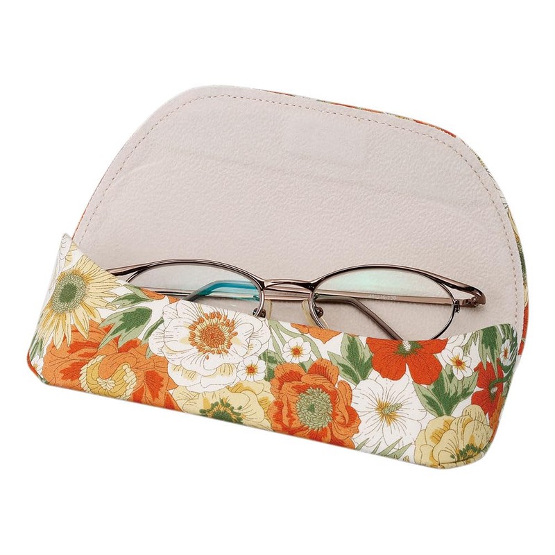 Pearl Eyeglass Case, Eyeglass Case, Semi-Hard Case, Magnetic, Unisex, Flower