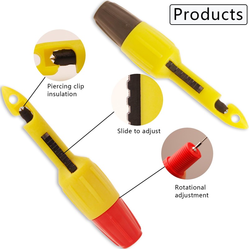 Abvsdu 2 Pcs Wire Piercing Probe Insulation Piercing Clip Set