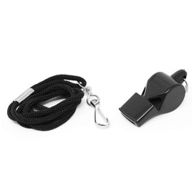 Adoretex Classic Loud Pealess, Sports Coach, Guard Whistle with Lanyard (WK002S) - Black