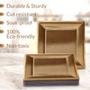 DISPOSABLE SQUARE CHARGER PLATES - 20 pc (Metallic/Gold)