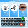 GEMERRY Cluster Lashes 280pcs Lash Clusters Fluffy Lashes DIY Lash