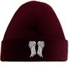 Hippowarehouse Daryl Wings Embroidered Beanie Hat Maroon