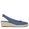 LifeStride Womens Kayden Wedge Sandal Blue Denim 8 M