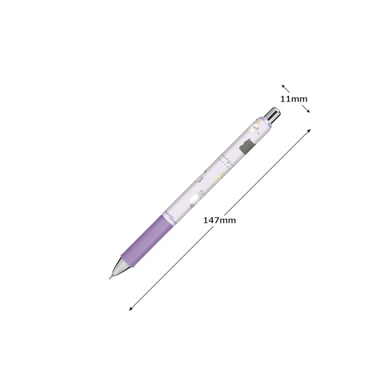 Kamio Japan 222958 Energel Sharp Mechanical Pencil, Juicy Cats